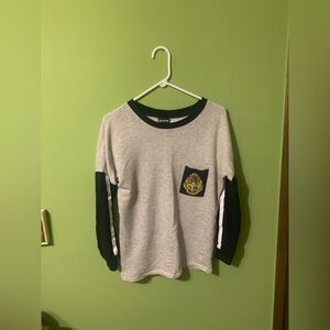 Gray Hoodie with Hogwarts Crest